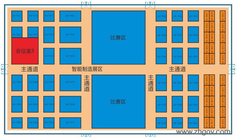 2016“互聯(lián)網(wǎng)+”博覽會(huì)展覽館：五號(hào)展覽館（比賽區(qū)、智能制造展區(qū)）